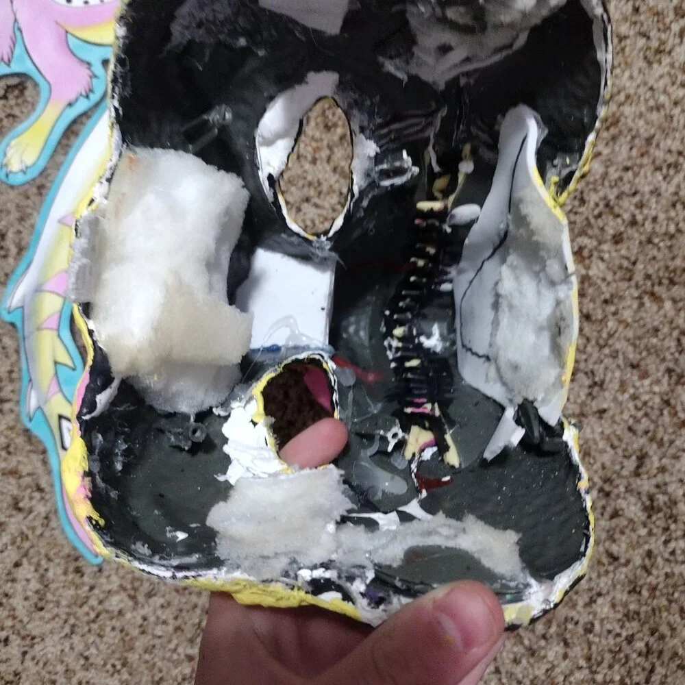 Modded dino mask furry fursuit